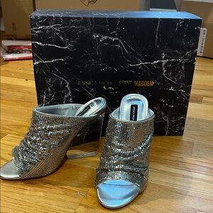 Jessica Rich x Steve Madden Embellished Mules
